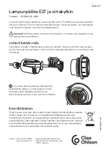 Предварительный просмотр 4 страницы Clas Ohlson E27 Quick Start Manual