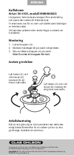 Preview for 2 page of Clas Ohlson HM90002SS Instruction Manual