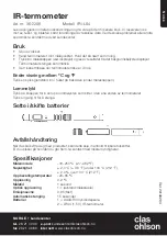 Предварительный просмотр 3 страницы Clas Ohlson IR1-LS4 Instruction Manual