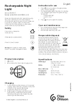 Clas Ohlson LUM-ROC145X158W1-01D Instruction Manual preview