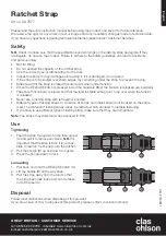 Preview for 1 page of Clas Ohlson Ratchet Strap 40-7877 Manual