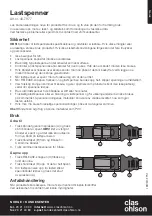 Preview for 3 page of Clas Ohlson Ratchet Strap 40-7877 Manual