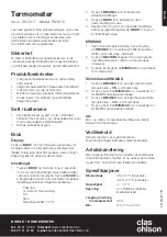 Preview for 3 page of Clas Ohlson RS3010 Operating Instructions