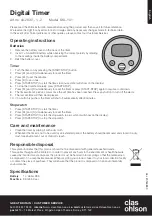 Clas Ohlson SKL-101 Instruction Manual preview