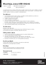 Предварительный просмотр 4 страницы Clas Ohlson SMP-600A005USB-UK Instruction Manual