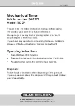 Preview for 1 page of Clas Ohlson T802P Manual