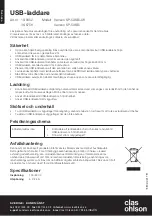 Preview for 2 page of Clas Ohlson Vanson SP-5USBi-UK Quick Start Manual