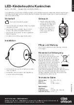 Preview for 5 page of Clas Ohlson WX-5VLED20-12WW-1-1 Quick Manual