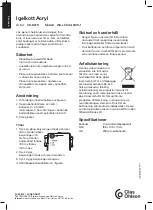 Preview for 2 page of Clas Ohlson WX-LED44-26W-1 Instruction Manual