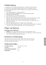 Preview for 27 page of Clas Ohlson YPF-6106 / Zebra Instruction Manual