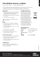 Preview for 3 page of Clas Ohlson ZK8054 Instruction Manual