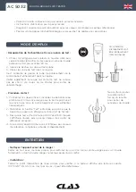 Предварительный просмотр 3 страницы CLAS AC 5032 Manual