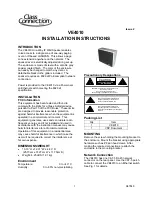 Предварительный просмотр 1 страницы Class Connection VE4010 Installation Instructions