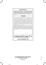 Preview for 66 page of classbach C-VK-4000 Instruction Manual