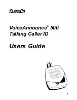 Preview for 1 page of ClassCo VoiceAnnounce 500 User Manual