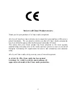 Preview for 17 page of Classe Audio C-151 Owner'S Manual