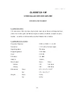 Preview for 12 page of Classe Audio CA-150 Owner'S Manual