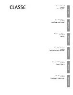 Classe Audio CA-2200 Owner'S Manual preview