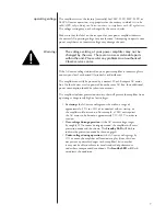 Preview for 7 page of Classe Audio CA-2300 Owner'S Manual