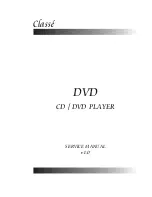 Preview for 1 page of Classe Audio CD-DVD-1 Service Manual