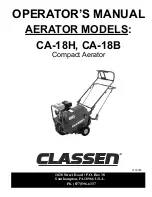 Preview for 1 page of Classen CA-18B Operator'S Manual