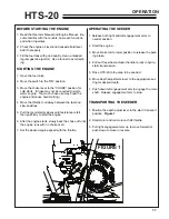 Preview for 11 page of Classen HTS-20H Operator'S Manual