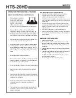 Preview for 5 page of Classen HTS-20HD Operator'S Manual