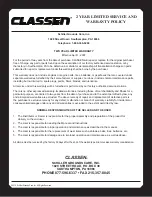 Preview for 17 page of Classen HTS-20HD Operator'S Manual