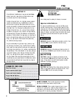 Preview for 4 page of Classen PRO HSC18A5 Operator'S And Safety Manual