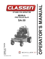 Preview for 1 page of Classen PRO Stand-Aer SA-30 Operator'S Manual