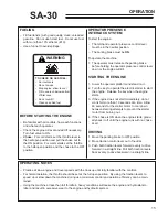 Preview for 17 page of Classen PRO Stand-Aer SA-30 Operator'S Manual