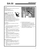 Preview for 23 page of Classen PRO Stand-Aer SA-30 Operator'S Manual