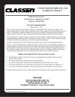 Preview for 18 page of Classen RA-21B Operator'S Manual