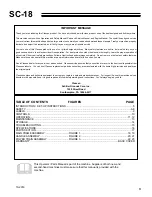 Preview for 3 page of Classen SC-18A/5.5 Operator'S And Safety Manual