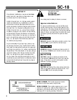 Preview for 4 page of Classen SC-18A/5.5 Operator'S And Safety Manual