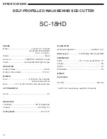 Preview for 14 page of Classen SC-18HD Operator'S Manual