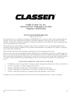 Preview for 12 page of Classen SCH-12 Operator'S Manual & Parts List