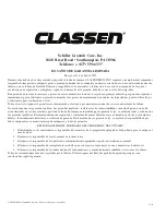 Preview for 22 page of Classen SCH-12 Operator'S Manual & Parts List