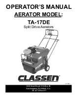 Classen TA-17DE Operator'S Manual preview