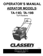 Preview for 1 page of Classen TA-19B Operator'S Manual