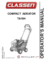 Classen TA18H Operator'S Manual preview