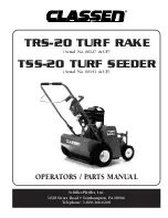 Preview for 1 page of Classen TRS-20 TURF RAKE Operator'S & Parts Manual