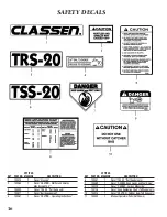 Preview for 16 page of Classen TRS-20 TURF RAKE Operator'S & Parts Manual