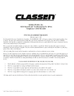 Preview for 18 page of Classen TRS-20 TURF RAKE Operator'S & Parts Manual