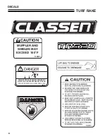 Preview for 8 page of Classen TRS-20H Operator'S Manual