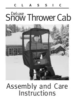 Предварительный просмотр 1 страницы Classic Accessories Deluxe Snow Thrower Cab Assembly And Care Instructions