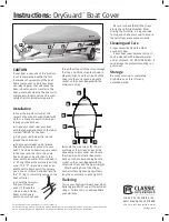 Classic Accessories DryGuard 20-089-092401-11 Instructions preview