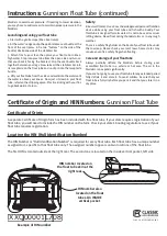 Preview for 2 page of Classic Accessories Gunnison Float Tube Instructions