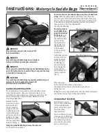 Classic Accessories Motogear Extreme Saddle Bags Instructions preview