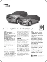 Preview for 1 page of Classic Accessories OVER DRIVE PolyPRO 3 Car Cover Instructions